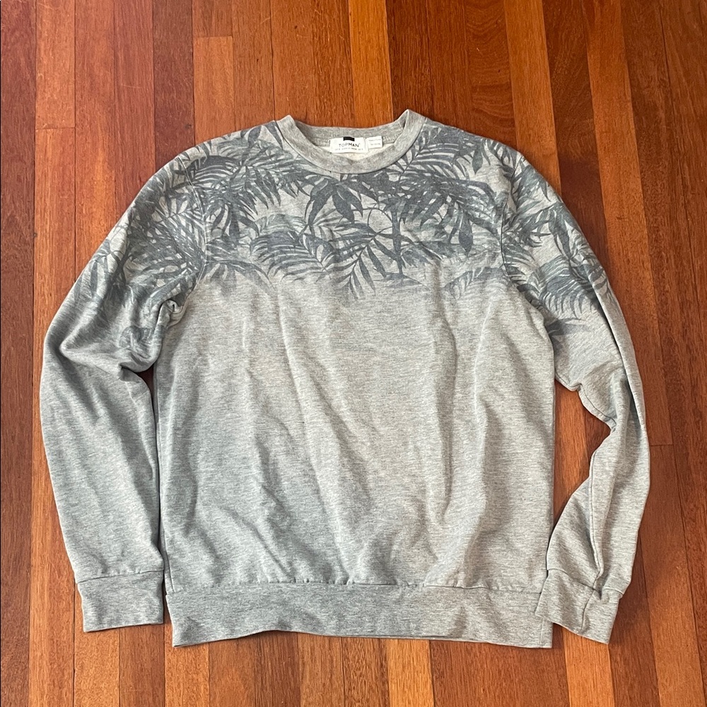 Palm Print Men's Sweater